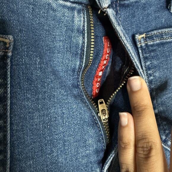 Lucky Brand Stevie High Rise Flare 14/32 Blue Wash Denim Festival Cowgirl Y2K - Picture 5 of 10